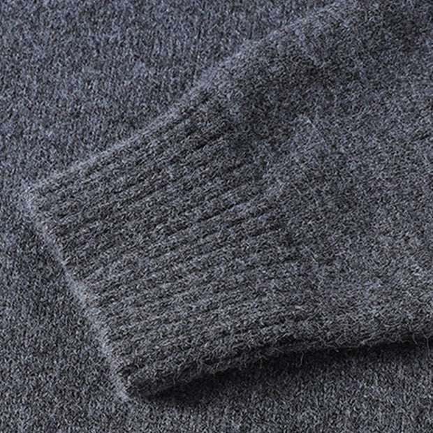 Buddha Stones Winter Buttons Crew Neck Design Warm Men's Long Sleeve Knitted Sweater - image 6