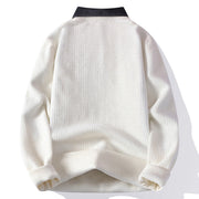 Buddha Stones Winter Stand Collar Design Warm Men's Long Sleeve Knitted Sweater - image 3