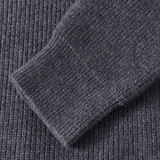 Buddha Stones Winter Black Stand Collar Design Warm Men's Long Sleeve Knitted Sweater - image 4