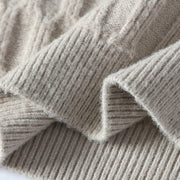 Buddha Stones Winter Black Stand Collar Lines Design Warm Men's Long Sleeve Knitted Sweater - image 7