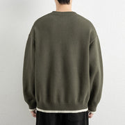 Buddha Stones Winter V-Neck One Button Design Warm Men's Long Sleeve Knitted Sweater - image 27