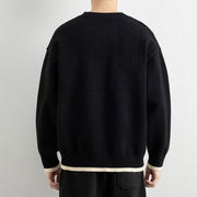Buddha Stones Winter V-Neck One Button Design Warm Men's Long Sleeve Knitted Sweater - image 10