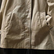 Buddha Stones Fall Buttons Long Sleeve Mid-length Cotton Women's Jacket With Pockets - image 8