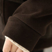 Buddha Stones Diamond Pattern Women's Long Sleeve Thickened Jacket With Pockets - image 7