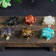 Buddha Stones Crystal Drip Resin Small Frog Passion Decoration Statue - image 37