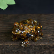 Buddha Stones Crystal Drip Resin Small Frog Passion Decoration Statue - Tiger Eye(65*55*38mm) - image 25