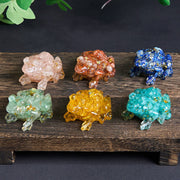 Buddha Stones Crystal Drip Resin Small Frog Passion Decoration Statue - image 38