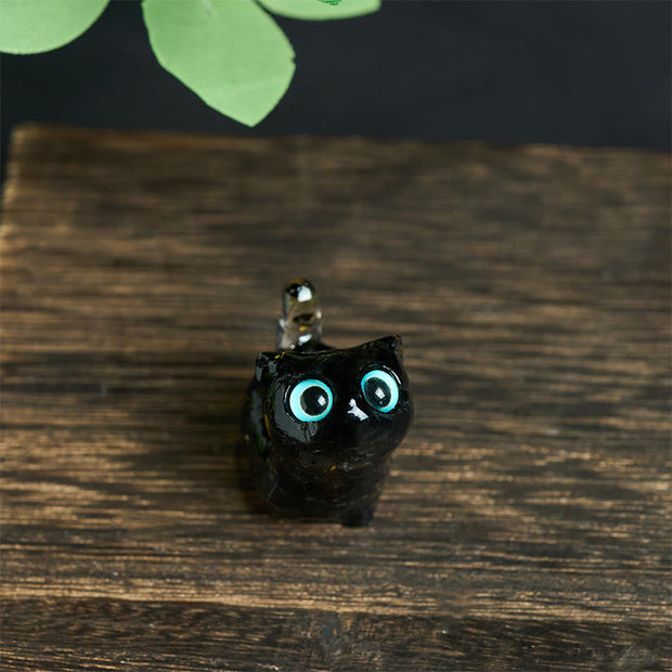 FREE Today: Strength and Protection Crystal Drip Resin Small Cat Statue Decoration - image 2