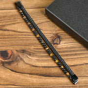 FREE Today: Fortune and Support Black Onyx Tiger Eye Titanium Steel Leather Bracelet - image 13