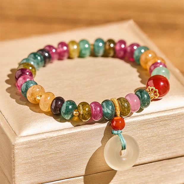 FREE Today: Love and Wisdom Peace Buckle Tourmaline Chalcedony Bracelet - image 2