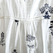 Buddha Stones Floral Embroidery Buttons Down Long Sleeve Women's Cotton Shirt - image 8