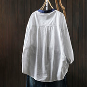 Buddha Stones Plaid Contrasting Buttons Down Long Sleeve Women's Cotton Shirt - image 4