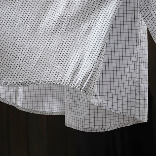 Buddha Stones Plaid Contrasting Buttons Down Long Sleeve Women's Cotton Shirt - image 15