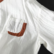 Buddha Stones Spring Contrasting Buttons Down Long Sleeve Women's Cotton Shirt - image 8