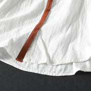 Buddha Stones Spring Contrasting Buttons Down Long Sleeve Women's Cotton Shirt - image 10