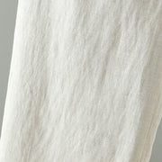 Buddha Stones Winter Contrasting Drawstring Cotton Linen Women's Wide Leg Pants With Pockets - image 13