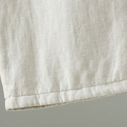 Buddha Stones Winter Contrasting Drawstring Cotton Linen Women's Wide Leg Pants With Pockets - image 16