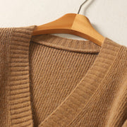 Buddha Stones Winter V-Neck Buttons Cotton Women's Long Sleeve Knitted Cardigan - image 5