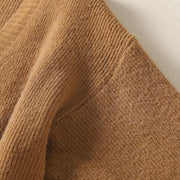 Buddha Stones Winter V-Neck Buttons Cotton Women's Long Sleeve Knitted Cardigan - image 4