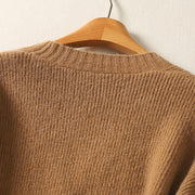 Buddha Stones Winter V-Neck Buttons Cotton Women's Long Sleeve Knitted Cardigan - image 6