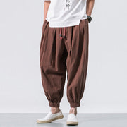 Buddha Stones Casual Sports Men's Solid Color Cotton Drawstring Pants With Pockets - image 27