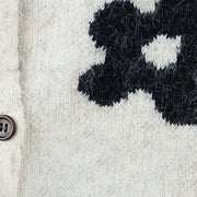 Buddha Stones Winter Flowers Buttons Cotton Women's Long Sleeve Knitted Cardigan - image 16