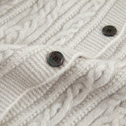 Buddha Stones Casual Winter Twisted Buttons Design Cotton Women's Long Sleeve Knitted Cardigan - image 43