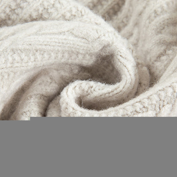 Buddha Stones Casual Winter Twisted Buttons Design Cotton Women's Long Sleeve Knitted Cardigan - image 45