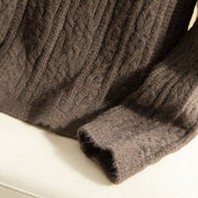 Buddha Stones Casual Winter Twisted Buttons Design Cotton Women's Long Sleeve Knitted Cardigan - image 10