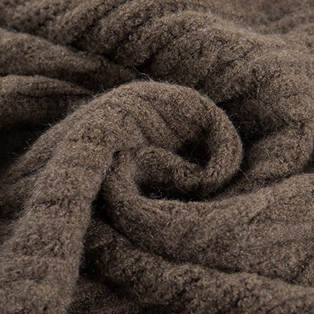 Buddha Stones Casual Winter Twisted Buttons Design Cotton Women's Long Sleeve Knitted Cardigan - image 14