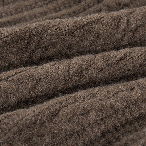 Buddha Stones Casual Winter Twisted Buttons Design Cotton Women's Long Sleeve Knitted Cardigan - image 12