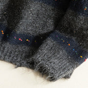 Buddha Stones Winter Stripes Pattern Crew Neck Long Sleeve Women's Cotton Sweater - image 29