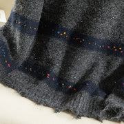 Buddha Stones Winter Stripes Pattern Crew Neck Long Sleeve Women's Cotton Sweater - image 26