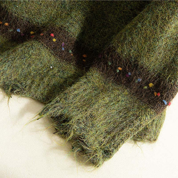 Buddha Stones Winter Stripes Pattern Crew Neck Long Sleeve Women's Cotton Sweater - image 11