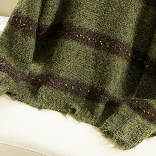 Buddha Stones Winter Stripes Pattern Crew Neck Long Sleeve Women's Cotton Sweater - image 6