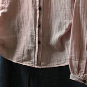 Buddha Stones Spring Fall Lace Collar Button Down Long Sleeve Women's Cotton Shirt - image 14