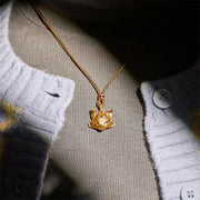 Buddha Stones "Wishing You Clever Grace" 24k Gold Plated Brass Fox Necklace Includes Gift Message Card - image 12