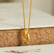 FREE Today: Prosperity and Wealth Double Koi Fish 24k Gold Plated Brass Chain Necklace Pendant - image 1