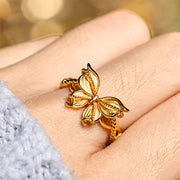 FREE Today: Love and Freedom 24k Gold Plated Brass Butterfly Symbol Adjustable Ring - image 7