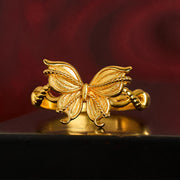 FREE Today: Love and Freedom 24k Gold Plated Brass Butterfly Symbol Adjustable Ring - image 2