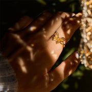 FREE Today: Love and Freedom 24k Gold Plated Brass Butterfly Symbol Adjustable Ring - image 11