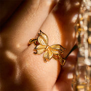 FREE Today: Love and Freedom 24k Gold Plated Brass Butterfly Symbol Adjustable Ring - image 8