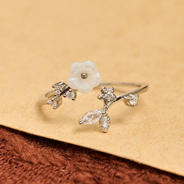 FREE Today: Healing and Luck White Flower Design Adjustable Copper Ring - image 13