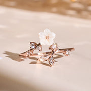 FREE Today: Healing and Luck White Flower Design Adjustable Copper Ring - Rose Gold - image 0