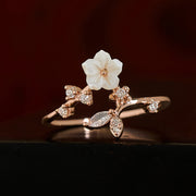 FREE Today: Healing and Luck White Flower Design Adjustable Copper Ring - image 3