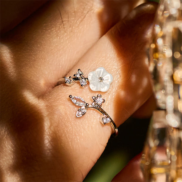 FREE Today: Healing and Luck White Flower Design Adjustable Copper Ring - image 18