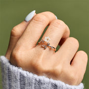 FREE Today: Healing and Luck White Flower Design Adjustable Copper Ring - image 8