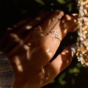 Buddha Stones 925 Sterling Silver White Flower Design Adjustable Blessing Ring - image 7