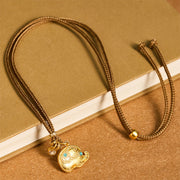 Buddha Stones "May Strength Be With You" 24k Gold Plated Brass Elephant Necklace Includes Gift Message Card - image 5