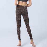 Buddha Stones Ethnic Geometric Pattern Print Gym Leggings Women's Yoga Pants - image 6